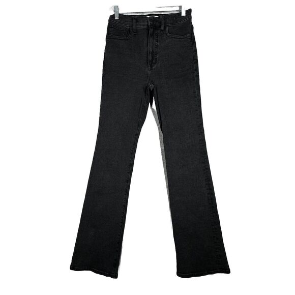 Madewell Jeans Women 4 27" Washed Black Skinny Flare Neutral Minimal Grunge Punk - Picture 1 of 10